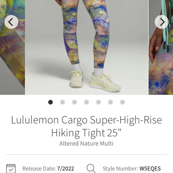 Lululemon Cargo Super-High-Rise
Hiking Tight 25"
Altered Nature Multi, Size 4. - Picture 5 of 8